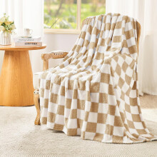 Fluffy Plaid Throw Blanket for Sofa 150x200 cm Soft Beige — microfiber blanket, sofa throw, blanket 150x200, soft throw