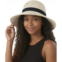 Damen-Strohhut Strand Sommer mit breiter Krempe für den Sommer Beige M — damen strohhut, hut breite krempe