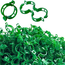 500 Stuks Tomatenclips, Plastic Klimclips, Plantondersteuningsclips voor Tuinieren, Klimplanten, Tomaat, Groenten (Groen)