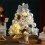 Artificial Tabletop LED Christmas Tree Decorative Silver 45 cm — mini led christmas tree, silver christmas tree 45cm 1