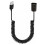 Federbelastetes USB2.0-Verlängerungskabel (männlich auf-Schwarz 1