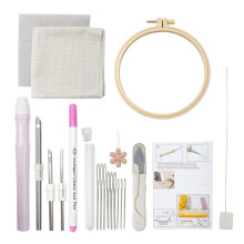 Punch Needle Embroidery Kits Adjustable Embroidery Hoop Punch