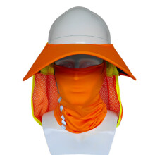 Hard Hats Sunshade with Reflective Strip-Fluorescent orange