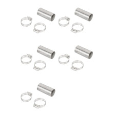 5set 24Mm Heater Exhaust Pipe Connector Air Parking Heater Stainless Steel Gas Vent Hose with Clamps for Webasto Heater