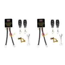 2X 12V Car Battery Cutoff Wireless Remote Control Disconnect Battery Relay with Led Display Leakage Protection