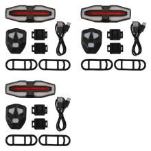 3X Electric Scooter Turning Signal Tail Light USB Rechargable with Remote Control Signal Light LED