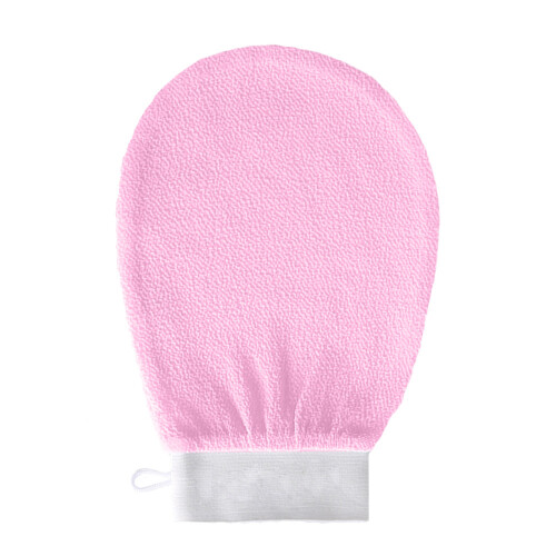 Exfoliating Glove, Moroccan Kessa Scrub Exfoliating-Pink