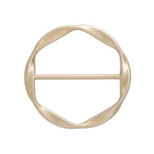 T-shirt stropdas ring sjaal ring clip metalen ronde broche-Goud