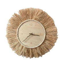 Straw Woven Diy Wall Clock Lover Nordic Wall Clock Modern Living