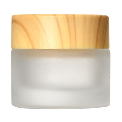 Frosted Glass Cream Jar Empty Sample Makeup Cosmetic-10g