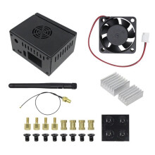 Metalen Behuizing voor Orange Pi Zero 3, Metalen Behuizing met Antenne, Ventilator en Koelblok voor Orange Pi Zero 3