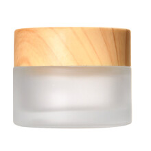 Frosted Glass Cosmetic Cream Jar Bottle Empty Jars with Lid-15g