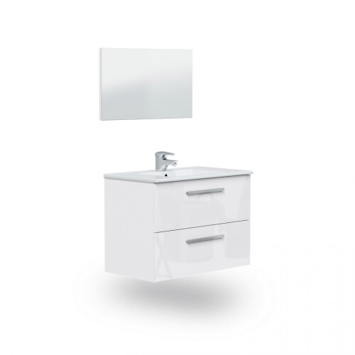 Mueble de baño con espejo Feel 2 cajones