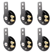 6X 6V Black Mount Electric Horn for Car Motorcycle Truck Vehicle