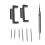 1 Pair Comprehensive 22mm Watch Band Adapter Connector-Silver 3
