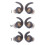 Premium Replacement Earbud 6Pcs Ear Tip for Corded Ear-Black 9