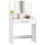 Coiffeuse compacte avec miroir et 3 tiroirs, blanche 1