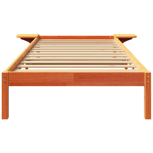 VidaXL vidaXL Bed Frame Wax Brown 90 x 200 cm Solid Pine Wood 2