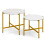 Ronde salontafelset, stapelbaar, metalen frame, wit 2