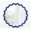 Round Wavy Wall Mirror Blue Plastic Framed 50Cm D 2