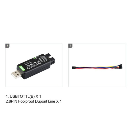 2X Waveshare Industrial Grade USB to TTL Converter CH343G Serial Port Conversion Module Support 5V/3.3V 2