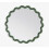 Round Wavy Wall Mirror Green Plastic Framed 50Cm D 2