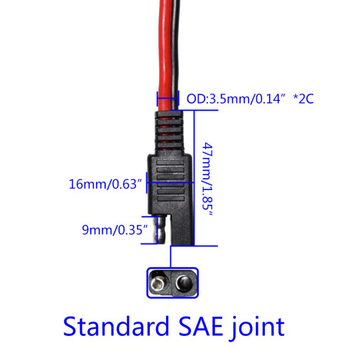 Cable for DC Extension Cord 14AWG-Wire Harness Quick-0.3 meters 2