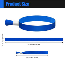 500 Pulseras de Tela para Eventos, Pulseras de Colores para Eventos, para Pulsera Ligera de Concierto (Azul)
