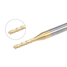 20PCS Titanium Coat Carbide End Mill Engraving Milling Cutter CNC Router Bits for PCB Machine, 1/8 Inch Shank 1.5Mm