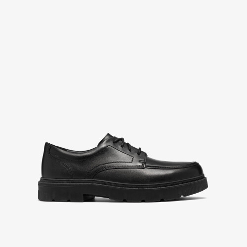 Clarks (Wide, Not Specified) Lorcam Lane Y Black Leather