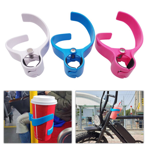Bicycles Beverage Cup Holder Clip Easy Install Universal-White 2