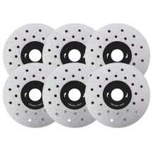 Diamond Chamfered Saw Blades for Cutting and Grinding Tile Marble, Reshline Rock Slab Flat Grinding Cutting Piece,6Pack