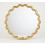 Round Wavy Wall Mirror Gold Plastic Framed 50Cm D 2