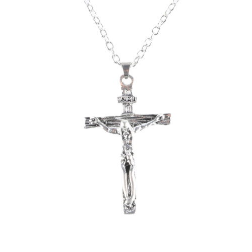 Halskette mit christlichem Kreuz-Anhänger, modische