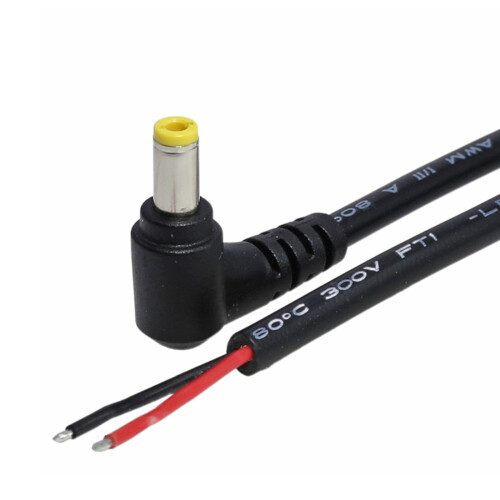 DC 5,5 mm x 2,5 mm Stecker auf blanken Draht, offenes-Ellbogen