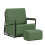 SoBuy Fauteuil lounge velours côtelé vert pliable 1