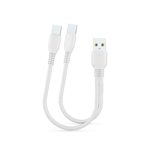 Câble séparateur USB C 2 en 1 de Type C, pour deux-1m Blanc