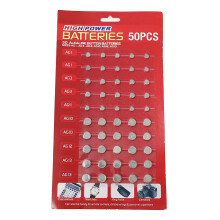 50 Stück AG1/3/4/10/12/13 Lithium-Knopfzellenbatterien für