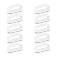 18/20/22mm Silicone Fastener Ring Wristband Keeper-White 20MM