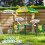 Kindergartenmöbelset mit Tisch, Stühlen und Sonnenschirm, Grün/Gelb 6