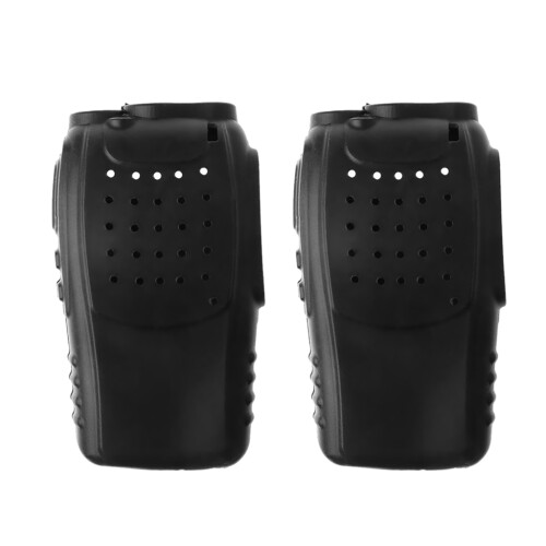 2pcs Two Way Radio Skin Protective Shell Silicone Cover-Black