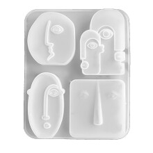 Epoxy Resin Candle Mould 3D Human Face Candle Mold Silicone