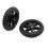 Caoutchouc roues chaudes  Chariot a bagages - Noir (4 pieces) 2