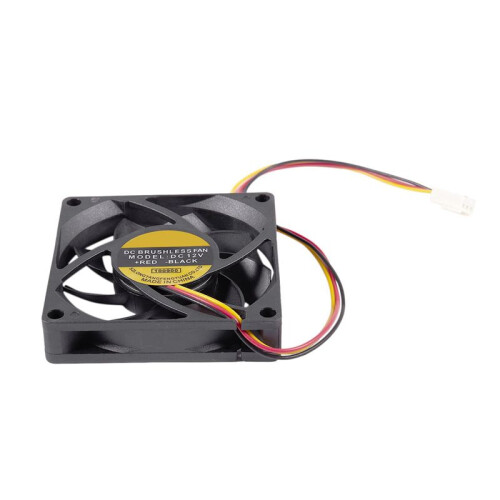 4 Pcs 70X70mm 12V 3-Pin PC Computer Case CPU  Brushless Cooler Cooling Fan Black 2