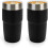 2 Pack 4oz Double Wall Insulated Espresso Cups, 18/8 Stainless Steel Ceramic Lined Stackable Coffee Cups 1