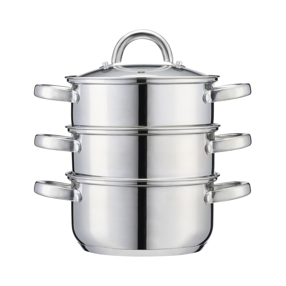 Cooks Professional 3 Tier Stainless Steel Steamer | 18Cm