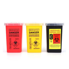 3Pcs Mixed Color Sharps Containers, Needle Disposal Boxes for Tattoo Tools & Supplies