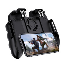 4 Trigger USB Mobile Game Controller with Cooling Fan Adjustable Stand for PUBG