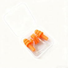 2 Boxes Orange Silicone Earplugs & Nose Clips, Noise Reduction Waterproof Ear Plugs for Sleep