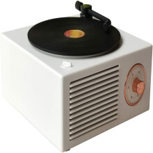 Retro Vinyl Record Player Bluetooth Speaker - Classic Cute Bass Speaker for Girls